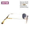 Custom Maui Jim MJ-245 BabyBeach Titanium Polarized Sunglasses 56x18-120 Gold frame / Fuse Fusion Mirror lenses