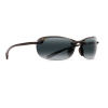 Maui Jim MJ-413-02 Hanalei Polarized Sunglasses 67x14-133 Gloss Black / Neutral Grey