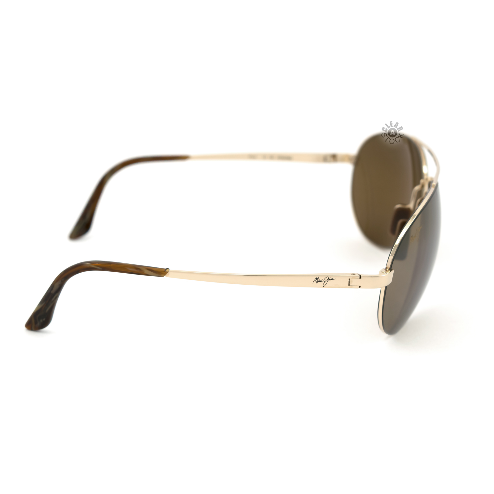 【処分セール】Maui Jim MJ-210-16 ゴールド サングラス Maui Jim Pilot MJ 210 16 Gold Metal Frame + HCL Bronze