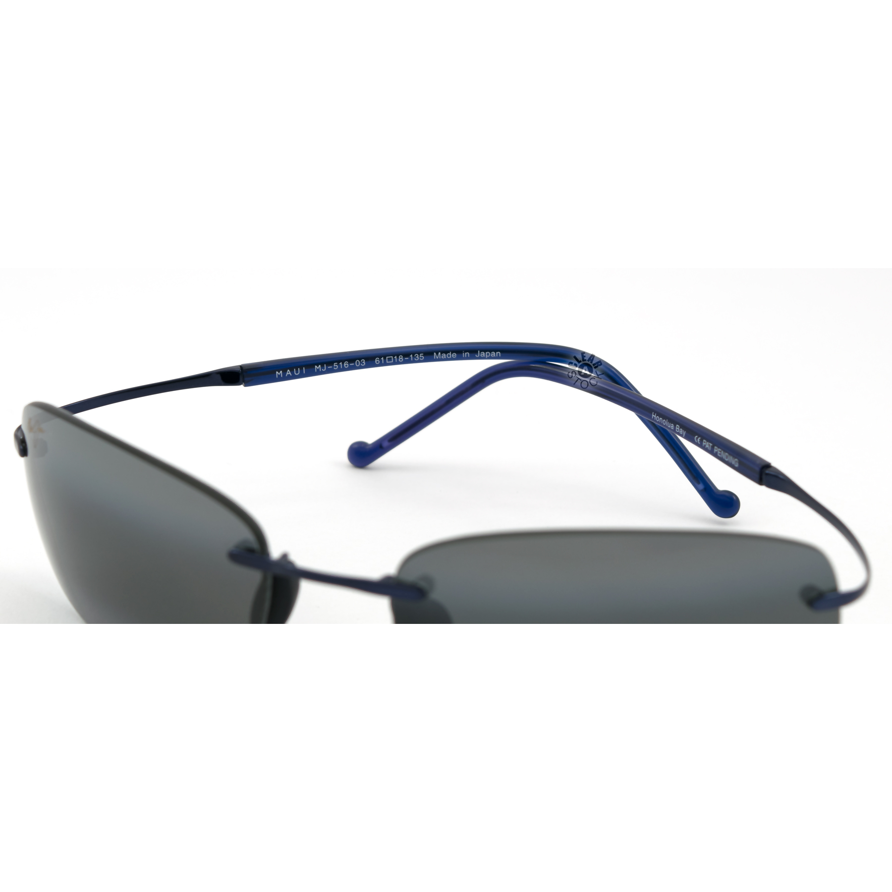 Maui Jim Honolua Bay MJ-516-03 Titanium Polarized Sunglasses Blue/Grey