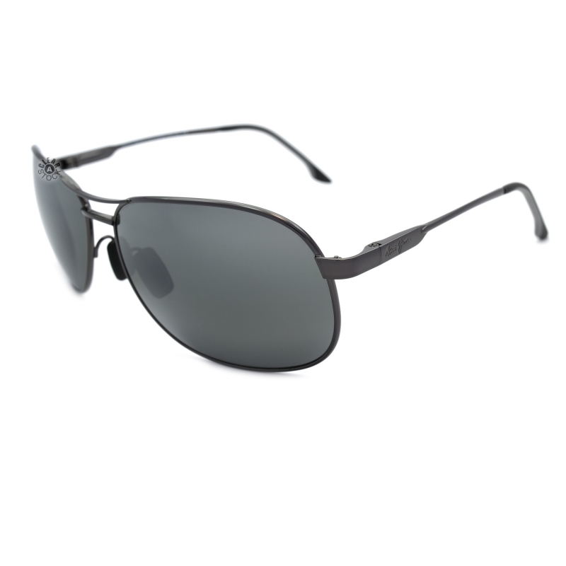 Maui Jim MJ-117-02 Akoni Polarized Sunglasses 63x15-120 Gunmetal / Neutral Grey