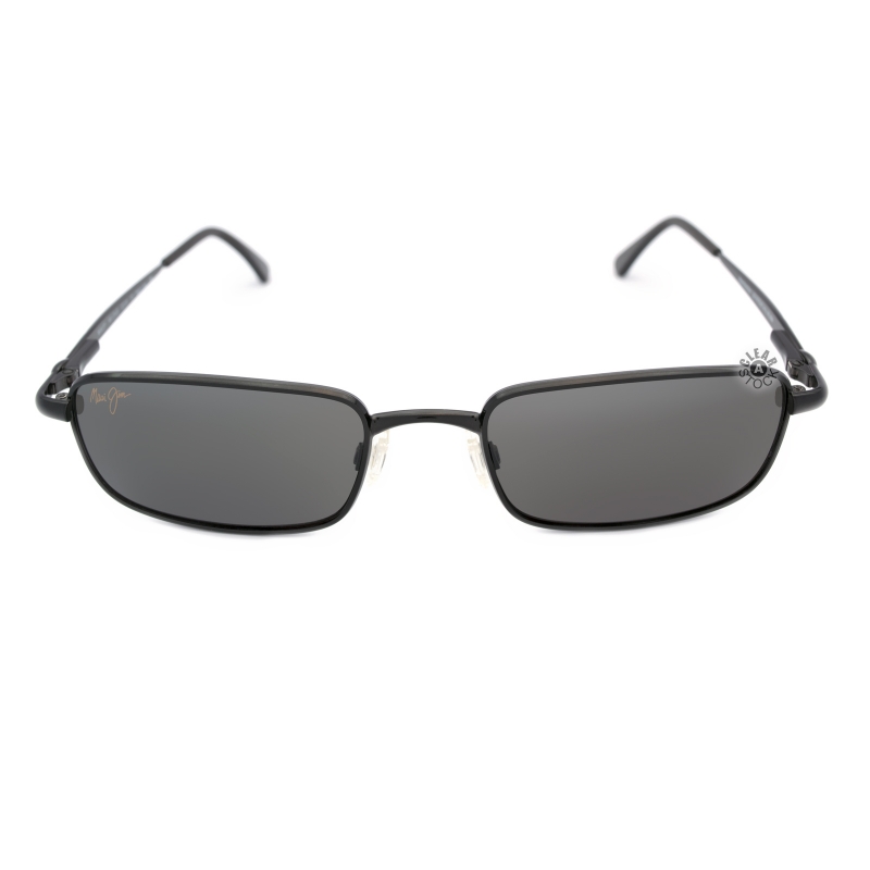 Maui Jim MJ-129-02 Beachcomber Polarized Sunglasses 52x19-135 Black Gold / Neutral Grey