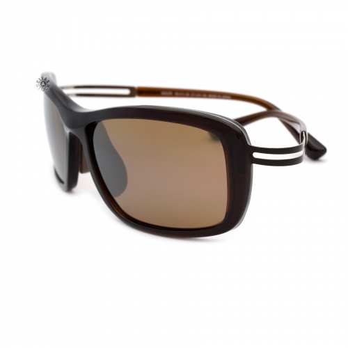 Maui Jim MJ-211-26 Kihei Titanium Polarized Sunglasses 57x16-140 Rootbeer / HCL Bronze