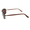 Maui Jim MJ-224-25 Manele Bay Polarized Sunglasses 57x18-135 Gloss Brown / HCL Bronze
