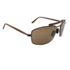 Maui Jim MJ-224-25 Manele Bay Polarized Sunglasses 57x18-135 Gloss Brown / HCL Bronze