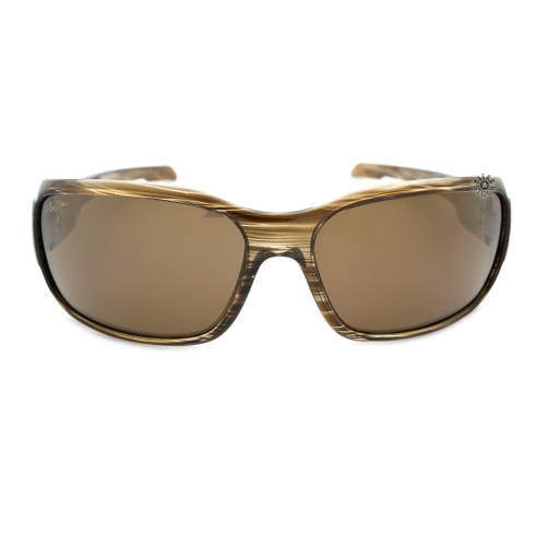 Maui Jim MJ-226-15 Hamoa Beach Polarized Sunglasses 61x19-131 Striped Rootbeer / HCL Bronze
