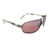 Maui Jim MJ-232-17 Lahainaluna Polarized Sunglasses 61x17-128 Brushed Silver / Maui Rose