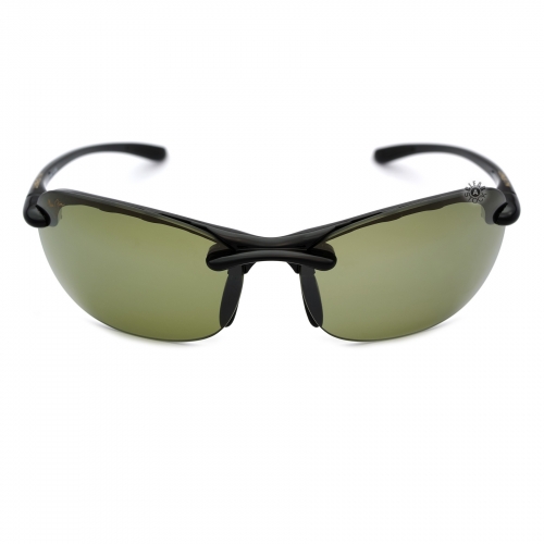 Maui Jim MJ-413-02 Hanalei Polarized Sunglasses Gloss Black / Maui HT