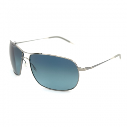 Oliver Peoples Farrell Titanium Polarized Sunglasses 64x14-130 Pewter/Blue