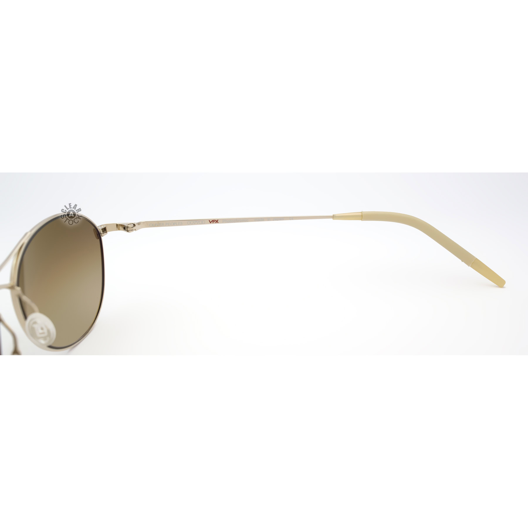 Oliver Peoples Gold Aero Sunglasses Pilot Polarized 57 17 140 Good! Aero (57) Oliver Peoples Polished Gold Sunglasses  main image 3