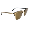 Ray-Ban RB3016 987 Clubmaster Sunglasses Top Brown on Black / Crystal Brown 51mm