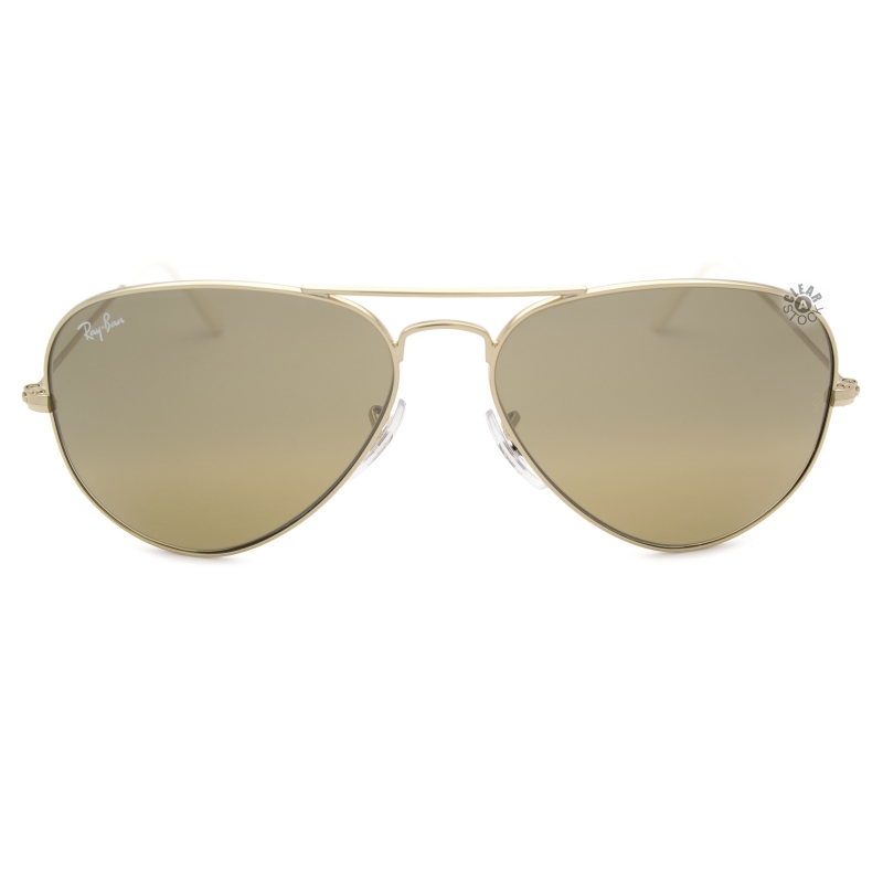 Ray-Ban RB3025 001/3K Aviator Sunglasses 58x14-135 Gold / Brown-Silver Mirror