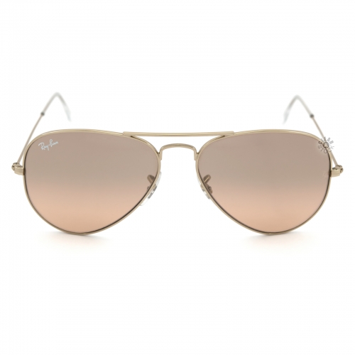 Ray-Ban RB3025 001/3E Aviator Sunglasses 55x14-135 Gold / Silver-Pink Mirror