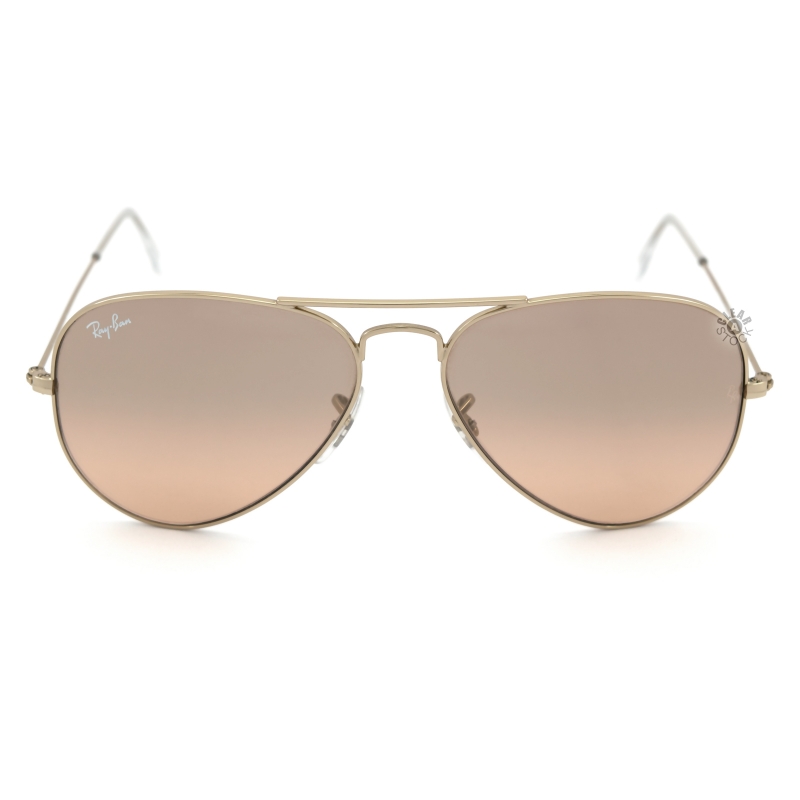 Ray-Ban RB3025 001/3E Aviator Sunglasses 55x14-135 Gold / Silver-Pink Mirror