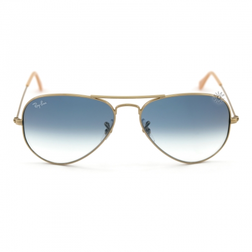 Ray Ban RB3025 001/3F Aviator Sunglasses 55x14-135 Gold / Blue Gradient