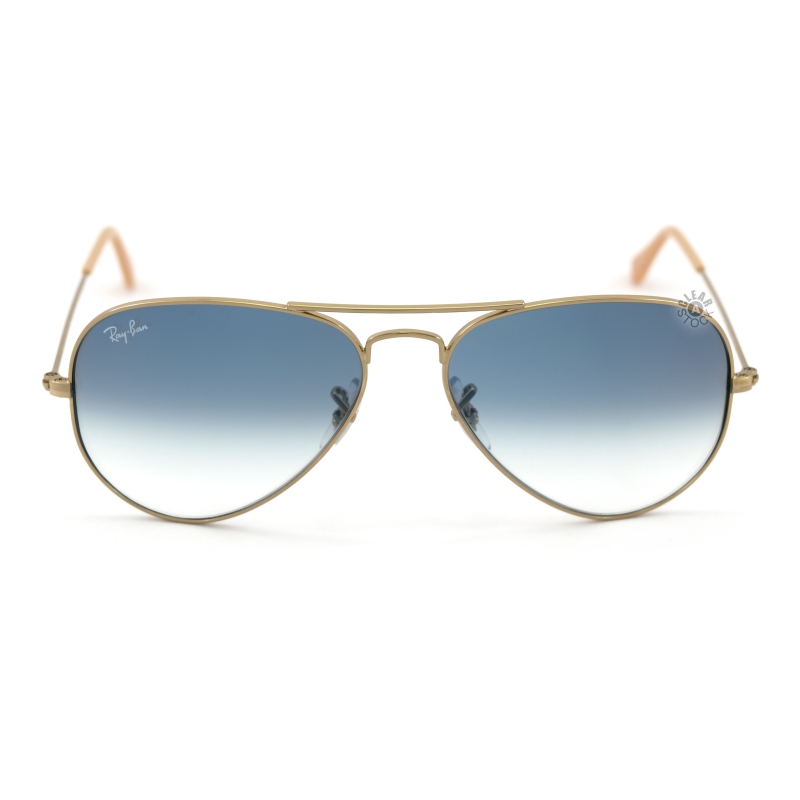 Ray Ban RB3025 001/3F Aviator Sunglasses 55x14-135 Gold / Blue Gradient