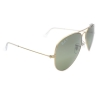 Ray-Ban RB3025 001/M4 Aviator Polarized Sunglasses 58x14-135 Gold / Crystal Green-Silver Mirror