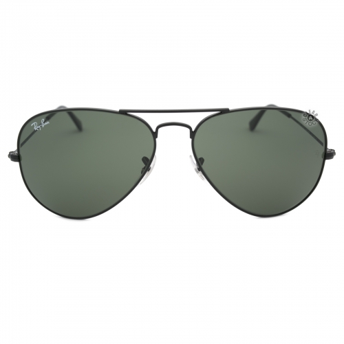 Ray-Ban RB3025 L2823 Aviator Sunglasses 58x14-135 Black / Green Classic G-15