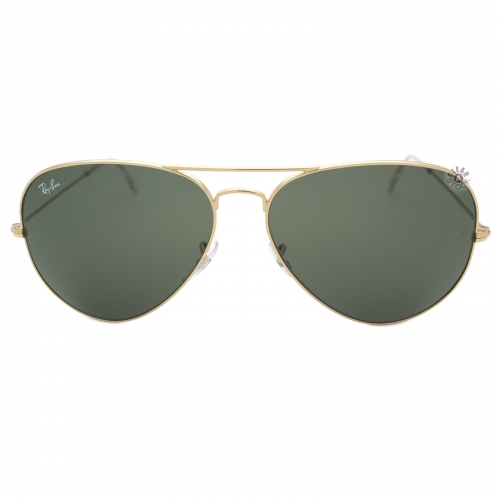 Ray-Ban RB3026 L2846 Aviator Sunglasses 62x14-140 Gold / Green G-15XLT