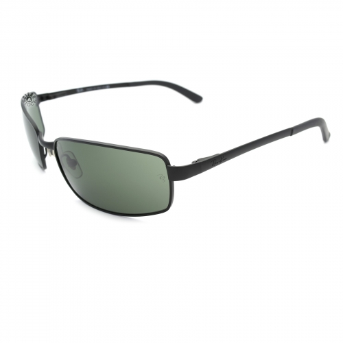 Ray-Ban RB3194 006 Sunglasses 59x17 Matte Black / Green