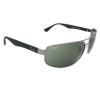 Ray-Ban RB3445 004 Sunglasses 61x17-130 Gunmetal Black / Green Classic G-15